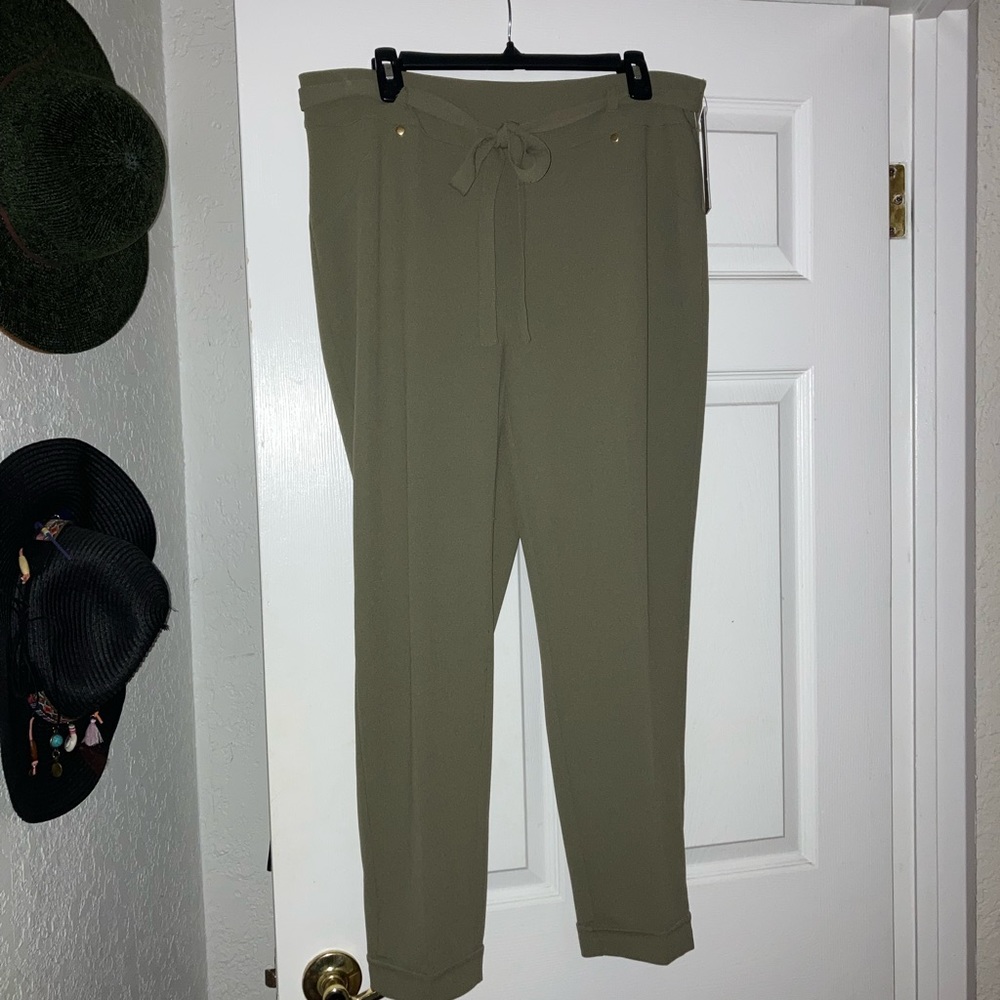 NYCC Olive Green Business Pants Spandex Waist